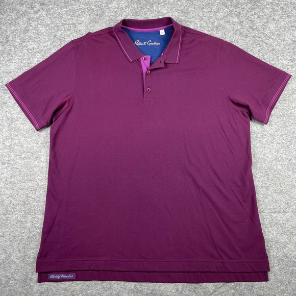 Robert Graham Other - Robert Graham Polo Shirt Mens 3XL Purple Classic Fit Short Sleeve Designer